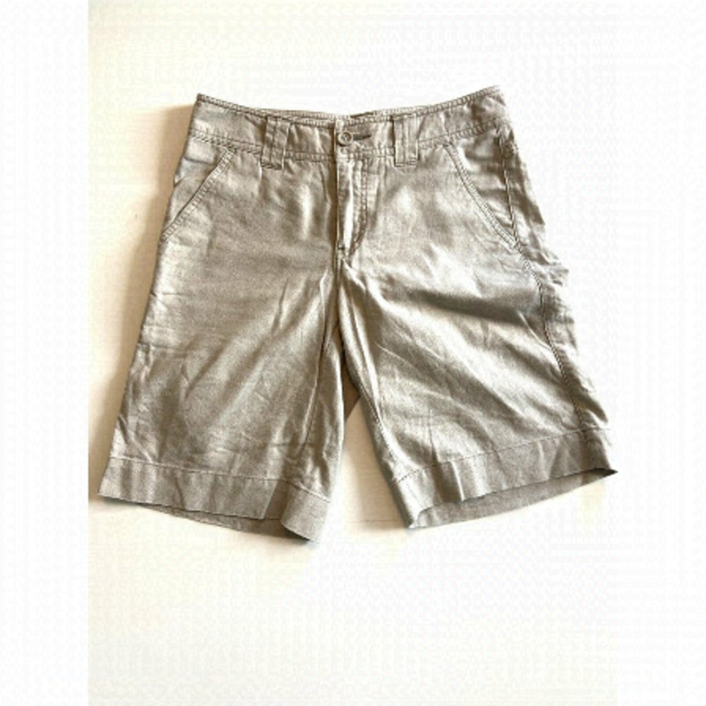 Giordano Linen Women's Beige Shorts Size 25